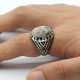 Anillo de Plata de Ley 925 con piedra de ágata Natural para hombre, sello Vintage, adecuado para fiesta, boda, turco, joyería hecha a mano - malaquita tienda 36