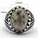 Anillo de Plata de Ley 925 con piedra de ágata Natural para hombre, sello Vintage, adecuado para fiesta, boda, turco, joyería hecha a mano - malaquita tienda 36