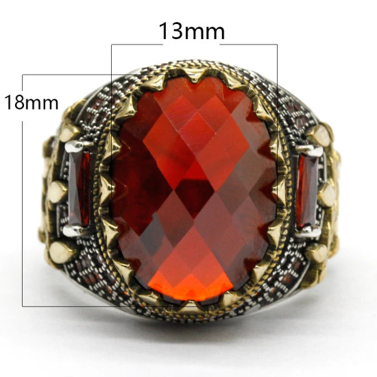 Anillo de Plata de Ley 925 con Zirconia para hombre, conjunto de joyería con diseño de garra de dedo, estilo Hip Hop, Punk, turco, Popular, regalo de joyas de fiesta - malaquita tienda 36