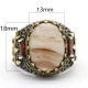 Anillos de piedra de cuarzo Natural de Plata de Ley 925 para mujer, conjunto de garras, joyería de diseño, estilo Punk, conjunto de joyería Türkiye, anillos para mujer - malaquita tienda 36