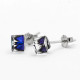 Pendientes prismáticos de Plata de Ley 925 para mujer, aretes de tuerca de CZ transparente, joyería de moda 2021 - malaquita tienda 36