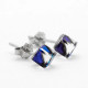 Pendientes prismáticos de Plata de Ley 925 para mujer, aretes de tuerca de CZ transparente, joyería de moda 2021 - malaquita tienda 36