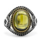 Anillo de Plata de Ley 925 con circón para hombre, joyería religiosa de diseño hueco, estilo Punk, turco, minimalista, para fiesta de cóctel - malaquita tienda 36