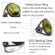Anillo de Plata de Ley 925 con circón para hombre, joyería religiosa de diseño hueco, estilo Punk, turco, minimalista, para fiesta de cóctel - malaquita tienda 36