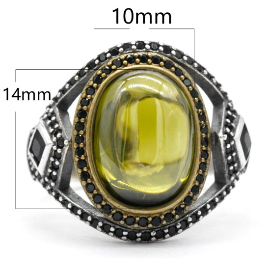 Anillo de Plata de Ley 925 con circón para hombre, joyería religiosa de diseño hueco, estilo Punk, turco, minimalista, para fiesta de cóctel - malaquita tienda 36