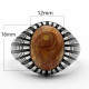 925 de plata esterlina Simple personalidad Natural de ágata loco de piedra de los hombres y las mujeres anillos de tendencia Retro turco de los hombres anillos de boda - malaquita tienda 36