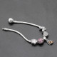 Pulsera clásica de Plata de Ley 925 con forma de corazón, mariposa rosa, corazón de amor, fabricación de joyería - malaquita tienda 36