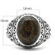 Tgürkiye-Anillo de Plata de Ley 925 para hombre, Gema natural, joyería punk, conjunto de festival, regalo - malaquita tienda 36