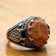 Anillo de Plata de Ley 925 con piedra de cuarzo Natural para hombre, joyería Punk turca Vintage, conjunto de joyas de tendencia, anillos de pareja, anillo para mujer - malaquita tienda 36