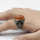 Anillo de Plata de Ley 925 con piedra de cuarzo Natural para hombre, joyería Punk turca Vintage, conjunto de joyas de tendencia, anillos de pareja, anillo para mujer - malaquita tienda 36