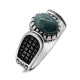 Anillo de Plata de Ley 925 con piedra de ágata de vegetación Natural para hombre y mujer, joyería de lujo hecha a mano, estilo Punk - malaquita tienda 36