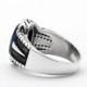Anillo de plata de ley S925, Ojo de tigre azul Natural, regalo hecho a mano, estilo Punk, exquisito - malaquita tienda 36
