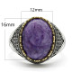 Nuevo Anillo de Plata de Ley 925 para hombres y mujeres con piedra de dragón púrpura Natural, diseño de tendencia turco hecho a mano, joyería exquisita Punk - malaquita tienda 36