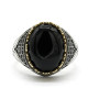 Nuevo Anillo de Plata de Ley 925 para hombres y mujeres con piedra de ágata Natural, diseño de tendencia turco hecho a mano, joyería exquisita Punk - malaquita tienda 36