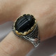 Nuevo Anillo de Plata de Ley 925 para hombres y mujeres con piedra de ágata Natural, diseño de tendencia turco hecho a mano, joyería exquisita Punk - malaquita tienda 36