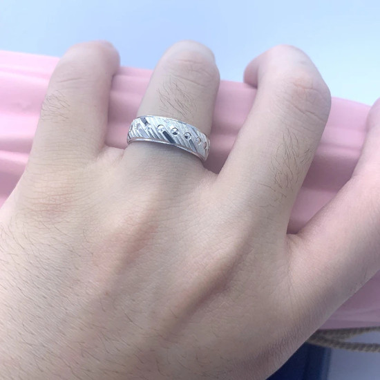 Anillo de Plata de Ley 925 para hombre y mujer, estilo clásico, diseño exquisito, anillo de boda único, regalo exquisito - malaquita tienda 36