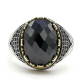 Anillo de Plata de Ley 925 para hombres y mujeres, joyería exquisita hecha a mano con circonita, diseño de moda turca, Punk, para boda, nuevo estilo - malaquita tienda 36