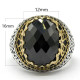 Anillo de Plata de Ley 925, anillo de circonita negra de grado A, hecho A mano, regalo de fiesta, estilo Punk Vintage - malaquita tienda 36