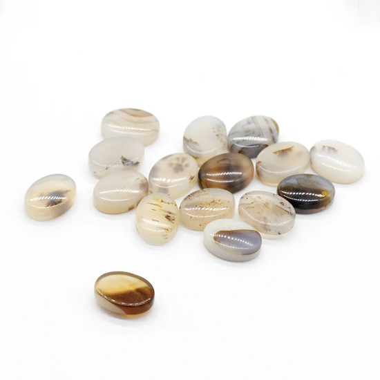 Piedra Natural de ágata del océano, cuentas ovaladas de gran grosor, anillo colgante, pendientes, accesorios de joyería - malaquita tienda 36