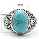 Anillo de plata de ley S925 de turquesa Natural para hombre, joyería de lujo hecha a mano, estilo Punk, fiesta - malaquita tienda 36
