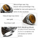 Anillo de Plata de Ley 925 para hombre, anillo clásico de Turquía, Vintage, Ojo de Tigre Natural, Dashi, anillo de plata para hombre con piedra - malaquita tienda 36