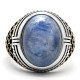 Joyería Türkiye, anillo hecho a mano para hombre, cianita Natural, plata de ley s925, regalo de fiesta, regalo del Día del Padre del Día de San Valentín - malaquita tienda 36