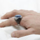 Joyería Türkiye, anillo hecho a mano para hombre, cianita Natural, plata de ley s925, regalo de fiesta, regalo del Día del Padre del Día de San Valentín - malaquita tienda 36