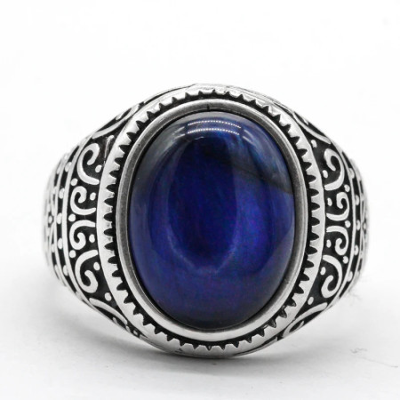 Anillo de plata 925 para hombre con piedra de ojo de tigre Natural, joyería de plata, regalos del Día de San Valentín, anillos de compromiso para hombre y mujer Anillo de plata 925 para hombre con piedra de ojo de tigre Natural, joyería de plata, regalos del Día de San Valentín, anillos de compromiso para hombre y mujer