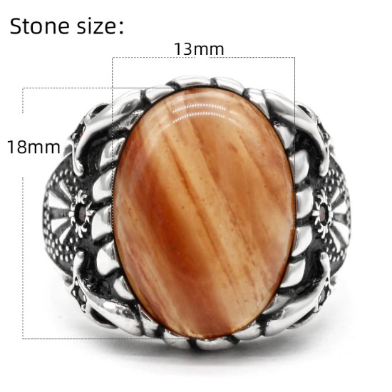 Anillo de Plata de Ley 925 con piedra de cuarzo Natural para hombre, conjunto de joyería para amantes del estilo Punk Vintage, conjunto de anillos, anillo de plata tailandesa para mujer - malaquita tienda 36
