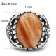 Anillo de Plata de Ley 925 con piedra de cuarzo Natural para hombre, conjunto de joyería para amantes del estilo Punk Vintage, conjunto de anillos, anillo de plata tailandesa para mujer - malaquita tienda 36