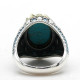 Anillos de plata de ley s925 para hombre y mujer, joyería de compromiso/boda, turquesa Natural, Punk, Turquía - malaquita tienda 36