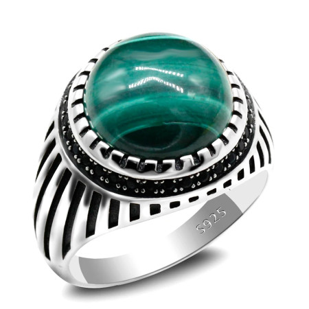 Anillo de plata 925 Vintage de malaquita Natural para hombre, regalo, anillo del Día conmemorativo, anillo de estilo Punk Vintage, conjunto de joyería, anillo para mujer Anillo de plata 925 Vintage de malaquita Natural para hombre, regalo, anillo del Día conmemorativo, anillo de estilo Punk Vintage, conjunto de joyería, anillo para mujer