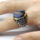 Anillo de plata de ley s925 a la moda, regalo de fiesta de Festival de ágata Natural Vintage Türkiye para hombre, regalo del Día del Padre - malaquita tienda 36