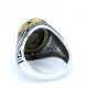 Anillos de plata esterlina a la moda para hombre y mujer, anillo de piedra de Gorrión natural antiguo Türkiye, anillo de circón, joyería punk rock para hombre - malaquita tienda 36