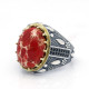 Anillo de Plata de Ley 925 sólida para hombre y mujer, anillo de ágata Natural hecho a mano, anillo de Türkiye, joyería Retro de moda, regalo del Día de San Valentín - malaquita tienda 36
