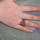 Anillo de Plata de Ley 925 sólida para hombre y mujer, anillo de ágata Natural hecho a mano, anillo de Türkiye, joyería Retro de moda, regalo del Día de San Valentín - malaquita tienda 36