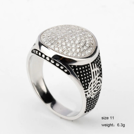 Anillo clásico de Plata de Ley 925 para hombre, anillo de circonita cúbica transparente de rodio, conjunto de joyería exquisita, anillo de pareja de San Valentín