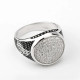 Anillo clásico de Plata de Ley 925 para hombre, anillo de circonita cúbica transparente de rodio, conjunto de joyería exquisita, anillo de pareja de San Valentín - malaquita tienda 36