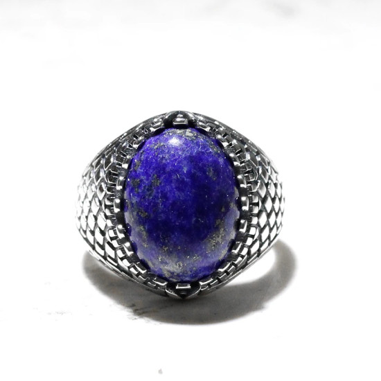 Tgürkiye-Anillo de Plata de Ley 925 con piedra turquesa Natural para hombre y mujer, sortija Vintage, regalo para pareja - malaquita tienda 36