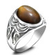 T ü rkiye joyería piedra de ágata Natural anillo de hombre s925 plata pura Retro Festival regalo de fiesta anillo de Festival para hombres - malaquita tienda 36
