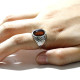 T ü rkiye joyería piedra de ágata Natural anillo de hombre s925 plata pura Retro Festival regalo de fiesta anillo de Festival para hombres - malaquita tienda 36