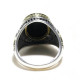 Anillos de plata de ley 925 con piedra de ágata Natural para hombre y mujer, conjunto de anillos de pareja Vintage, joyería tailandesa de moda - malaquita tienda 36