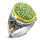 Anillo de Plata de Ley 925 con circonita para hombre y mujer, conjunto de joyería clásica de estilo Punk a la moda, novedad, envío gratis - malaquita tienda 36