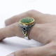 Anillo de Plata de Ley 925 con circonita para hombre y mujer, conjunto de joyería clásica de estilo Punk a la moda, novedad, envío gratis - malaquita tienda 36