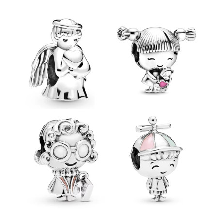 Serie familiar de plata S925, cuentas de joyería, regalo de Festival, recuerdo para niñas pequeñas, Ángeles abuela, regalo de cumpleaños para niños pequeños Serie familiar de plata S925, cuentas de joyería, regalo de Festival, recuerdo para niñas pequeñas, Ángeles abuela, regalo de cumpleaños para niños pequeños