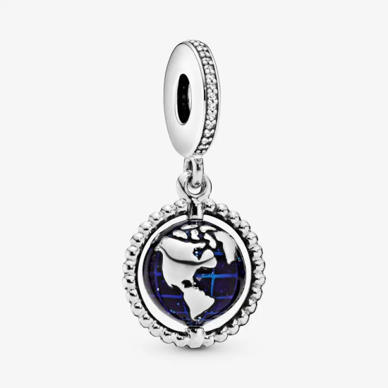 Colgante de cuentas de plata S925 para niña, pulsera de bricolaje adecuada para bricolaje, globo de aire caliente, estrella, Luna, avión, tierra, regalo de joyería - malaquita tienda 36