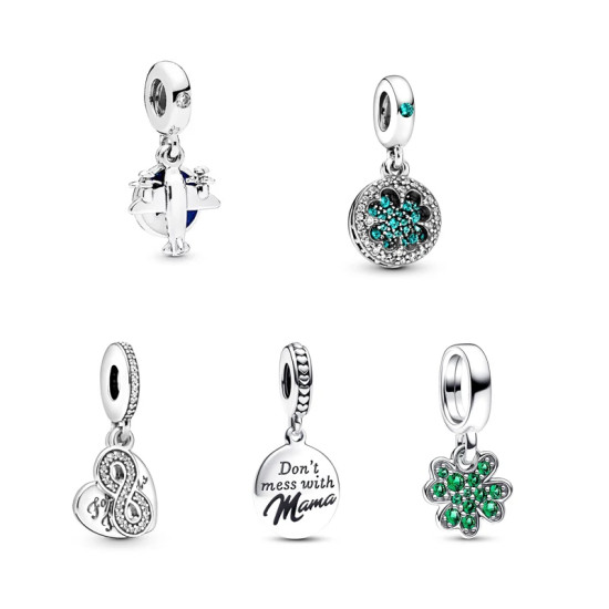 Joyería de plata S925 para niña, brazalete de trébol, regalo de la suerte - malaquita tienda 36
