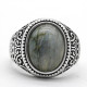Anillo de plata 925 para hombre con labradorita Natural, joyería de plata, regalos del Día de San Valentín, anillos de compromiso para hombre y mujer, regalos - malaquita tienda 36