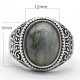 Anillo de plata 925 para hombre con labradorita Natural, joyería de plata, regalos del Día de San Valentín, anillos de compromiso para hombre y mujer, regalos - malaquita tienda 36