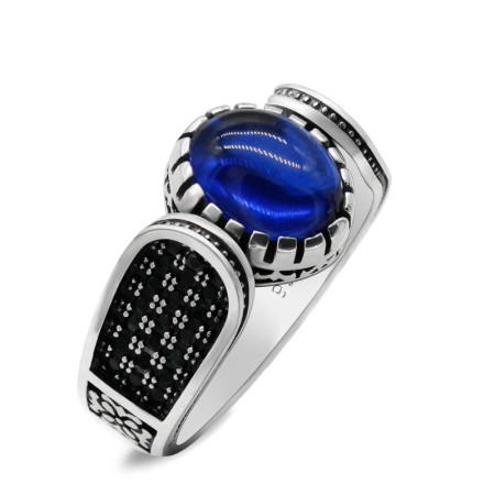 Anillo de plata de ley s925 con circonita de grado A, hecho a mano, moda clásica, Türkiye Punk, joyería exquisita, anillo de compromiso Anillo de plata de ley s925 con circonita de grado A, hecho a mano, moda clásica, Türkiye Punk, joyería exquisita, anillo de compromiso